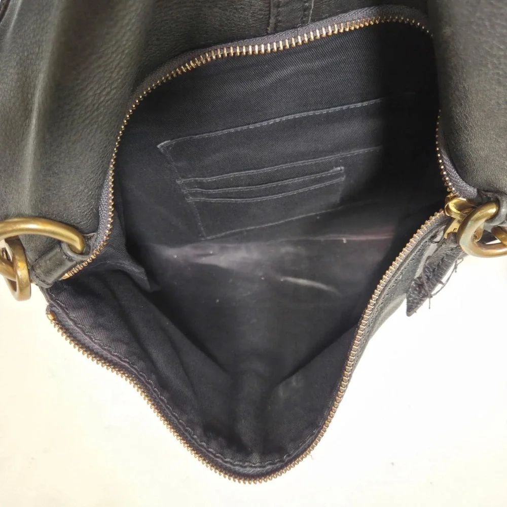 Fossil black leather